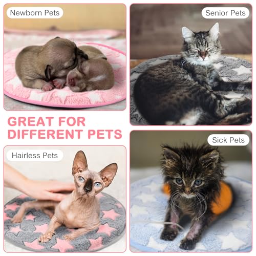 4 Pack Self Heating Cat Bed Cat Self Warming Pad with Removable Cover Extra Warm Thermal Pet Pad Washable Pet Crate Mat Anti Slip Kennel for Indoor Outdoor Pets (Star,16 x 16 Inches) - size: 16 x 16 Inches