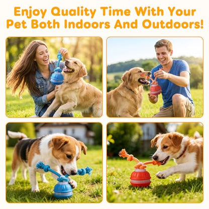 2PCS Zealburst Dog Toy, Interactive Dog Toys, 2026 Upgraded Motion Activated Squeaky Cat Balls, 360° Smart Automatic Rolling Moving for Bored Pet Cats Dogs (Orange+Blue)