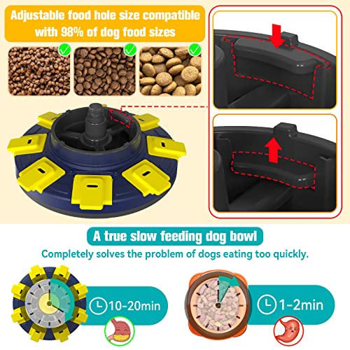 Dog Treat Puzzle Slow Feeder Toys, Dog Food Treat Dispenser/Slow Feeder/Interactive Enrichment Toys for Large/Medium/Small Dogs, Puppy Boredom Buster and Mentally Stimulating, Level 2 in 1 - color: Puzzle Toy 2 in 1