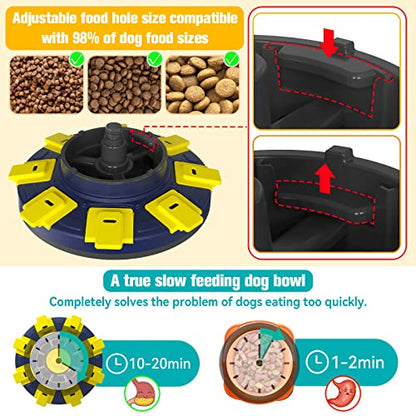 Dog Treat Puzzle Slow Feeder Toys, Dog Food Treat Dispenser/Slow Feeder/Interactive Enrichment Toys for Large/Medium/Small Dogs, Puppy Boredom Buster and Mentally Stimulating, Level 2 in 1 - color: Puzzle Toy 2 in 1