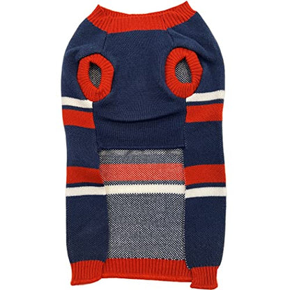 NFL New England Patriots Dog Sweater, Size Small. Warm and Cozy Knit Pet Sweater with NFL Team Logo, Best Puppy Sweater for Large and Small Dogs - color: New England Patriots, size: Small