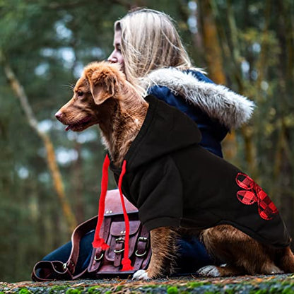 Dog Hoodie,Flannel Pet Hooded Sweater with Hat Puppy Pullover Sweater Shirt,Dog (Black,S) - color: Black, size: Small