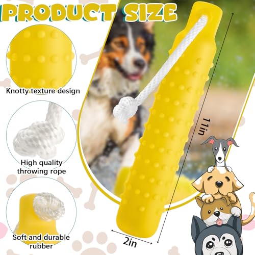 Blueweenly 4 Pcs Dog Bumper Toy for Water Retrieving Plastic Puppy Training Dummy Dog Float Toy Lightweight for Float on The Water Pool Outdoor Training Hunting Fetching (Yellow) - color: Yellow