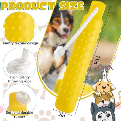 Blueweenly 4 Pcs Dog Bumper Toy for Water Retrieving Plastic Puppy Training Dummy Dog Float Toy Lightweight for Float on The Water Pool Outdoor Training Hunting Fetching (Yellow) - color: Yellow