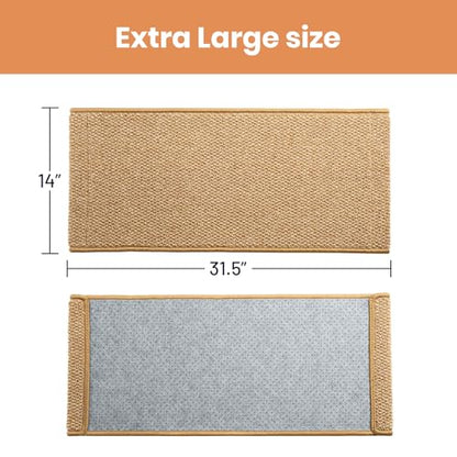 Ordora Large Cat Scratcher Mat: 31.5 X 14 Inch Upgrade Soft Sisal Horizontal Cat Floor Scratching Pad, Cat Scratching Rug Protect Furniture - size: Large mat