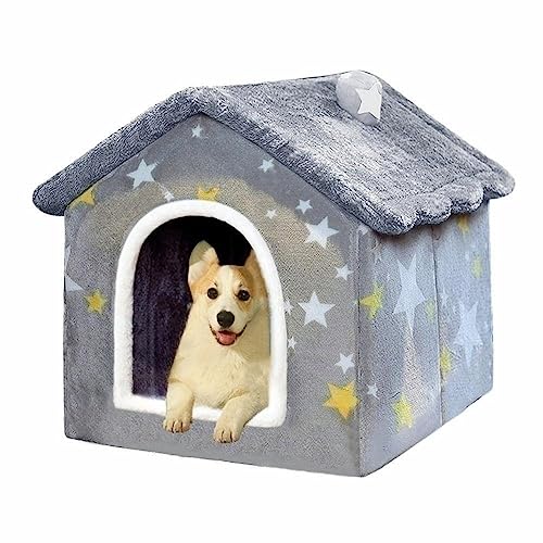 Dog House Indoor, Foldable Soft Kennel Bed Warm Cat Nest Puppy Cave with Cushion for Small Medium Large Dogs Cats (S-Within 9 lbs) - size: S-within 9 lbs
