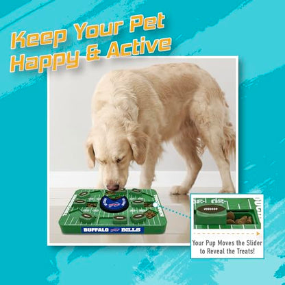 Pets First NFL Buffalo Bills Large Puzzle Toy, Dog Puzzle Treat Toy, New Large Size, Interactive Dog Treat Toy, Dog Slow Feeding Toy - color: BUFFALO BILLS, size: Large
