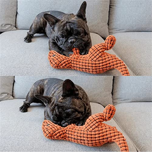 2024 New Indestructible Robust Dino Plush, Squeaky & Durable Dog Chew Toys for Aggressive Chewers, Interactive for Boredom (E-A+B) - color: E-A+B