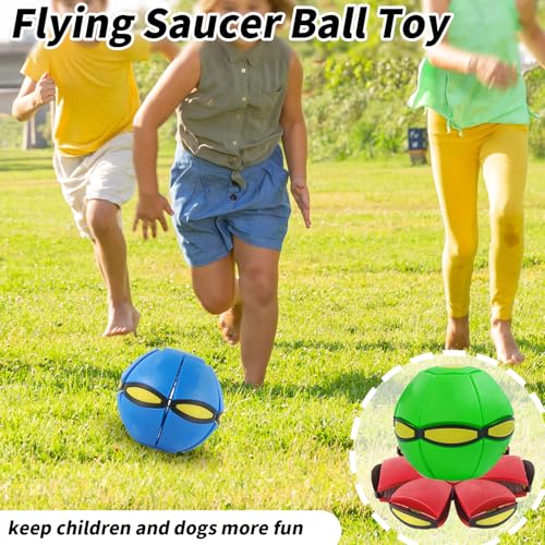 Dog Flying Disc Toy, Flying Saucer Ball for Dogs, Outdoor Games Red+Pink 2PCS - color: Red+Pink