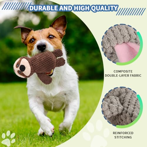5-Pack Squeaky Dog Toys – Durable Animal-Shaped Plush Chew Toys for Dogs, Handmade Interactive Puppy Toys with Squeaker, Perfect for Reducing Destructive Behavior - color: blue/purple/green/grey/brown