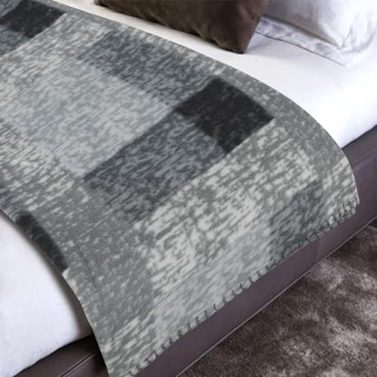 ZYFZCYBL Fleece Throw Blankets for Couch Bulk Lightweight Warm Soft Cozy Blanket 6 Pack Bulk Fleece Blanket Solid for Bed Couch Office Gifts Outdoor 50 x 60 inch Grey Plaid - color: Plaid (Grey)