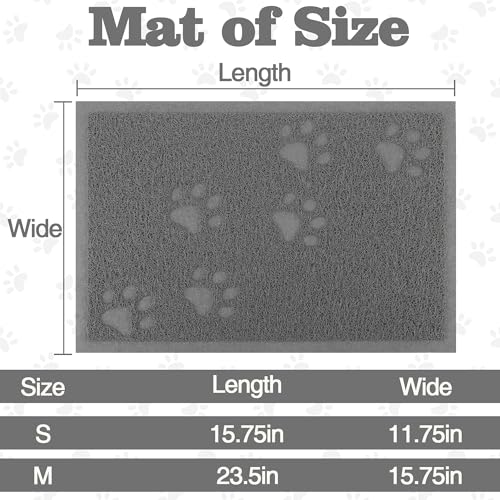 Darkyazi Cat Litter Box Mat for Floor Litter Trapping Mat Non-Slip Backing, Scatter Control, Easy Clean, Water Resistant, Soft on Paws (15.75" x 11.75",Grey) - color: Grey