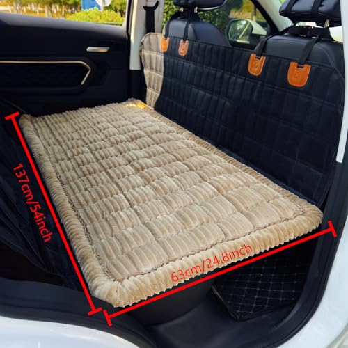 Dog Bed for Car, Backseat Pet Bed Mat, Dog Seat Cover for Car Back Seat, Non-Slip Travel Pet Mat, Fit for Backseat Extenders and Seat Covers (LightCoffee, 24.8x54inch) - color: LightCoffee