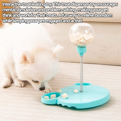 Interactive Treat Leaking Toy, Pet Toy Treat Dispenser, Interactive Puzzle Toy for Cats & Dogs, Slow Feeder, Food Dispensing Toy for Pet Entertainment & Mental Stimulation (Pink) - color: Pink