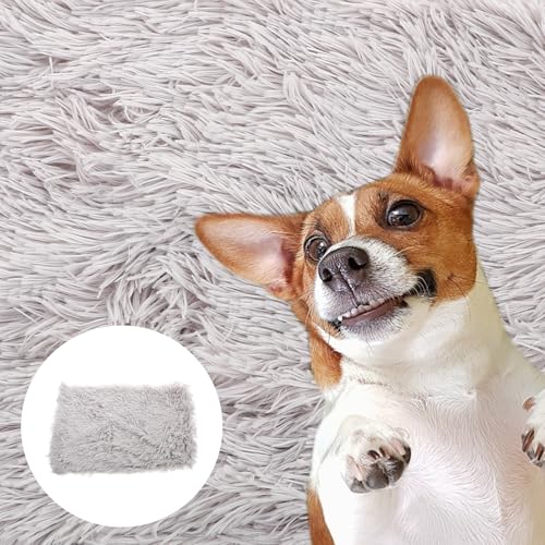 Alasum Warm Pet Throw Mat Double-Layer Plush Dog Blanket Soft Fluffy Cat Crate Cushion for Small to Large Dogs Indoor Winter Use