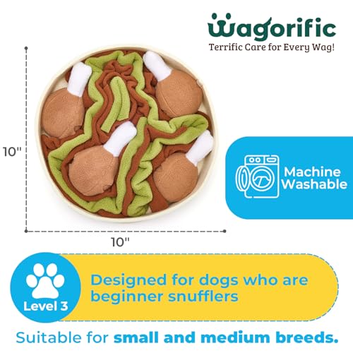 Dog Toys Plush with Squeaky & Treat Hiding Features - Mental Stimulation Enrichment Toy for Large Breed Dogs - Machine Washable Slow Feeder to Keep Dogs Busy，Chicken and Gravy - color: Chicken n’ Gravy -1