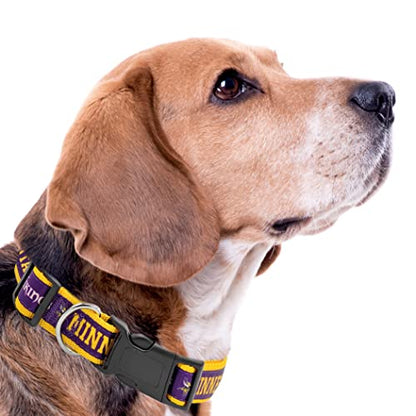 NFL Vikings Dog & Cat Collar - Large, Shiny & Colorful Football Team Collar - color: Minnesota Vikings, size: Large