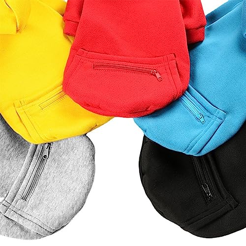 Jecikelon Winter Dog Hoodie Sweatshirts with Pockets Warm Clothes for Small Dogs Chihuahua Coat Puppy Custume Clothing (X-Small, Y02-Black) - color: Y02-Black, size: X-Small