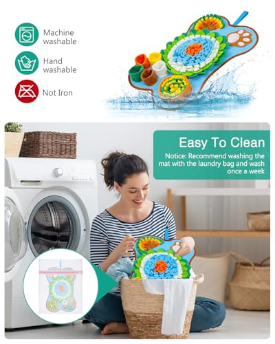 ORIA Snuffle Mat for Dogs, 25''x17'' Interactive Slow Feeder Mat with Mental Stimulation for Boredom, Anxiety Relief, Dog Puzzle Toy & Treats Hunting Game for Small Medium Dogs Puppies - size: 25x17 inch