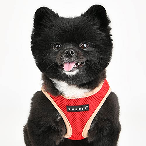 Puppia Soft Vest Dog Harness II Mesh Step-in All Season No Pull No Choke Walking Training for Small & Medium Dog - RED - XL - color: RED, size: X-Large
