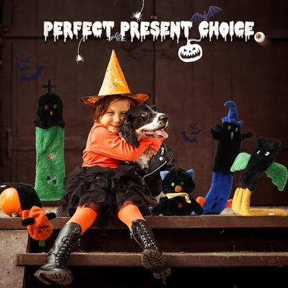 Nocciola 5 PCS Halloween Dog Squeaky Toys, No Stuffing Plush Dog Toys with Crinkle Paper, Perfect Present for Puppy, Small, Medium and Large Dogs - style: 5 Pcs Halloween Dog Squeaky Toys
