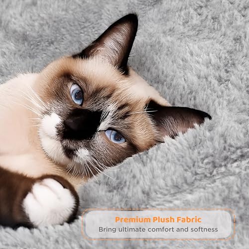 Yaheetech 64.5in Extra Large Multi-Level Cat Tree Kittens Play House Condo with Platform, Perch Hammock & Scratching Posts, Light Gray - color: Light Gray, size: 64.5in
