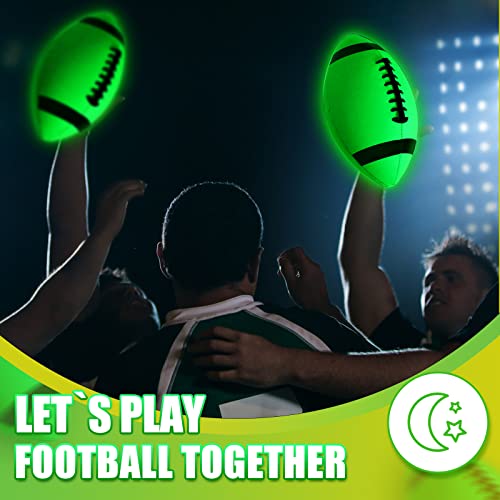 Civaner Glow in The Dark Football Light Up Youth Size for Kids Teens and Adults Junior Football Small Luminous Sports Balls Gifts for Boys School Games Outdoor Activity