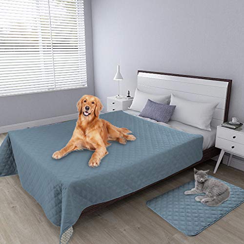 Easy-Going 100% Waterproof Dog Bed Cover, Non-Slip Pet Blanket for Furniture, Washable Couch Cover, Repleasement Sofa Cover (52X82 in,Light Blue) - color: Light Blue, size: 52x82 in