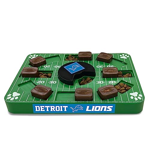 Pets First NFL Detroit Lions Puzzle Toy, Puzzle Treat Dog Toy, Interactive Dog Treat Toy, Dog Puzzle - color: DETROIT LIONS, size: Standard