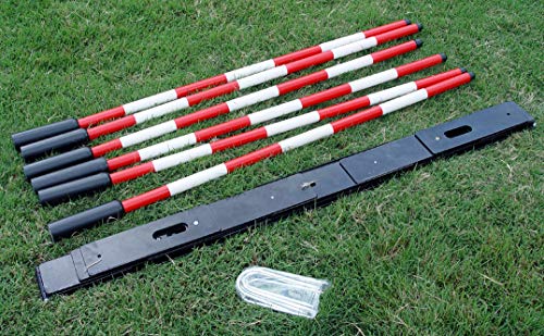 DogSport Dog Agility Weave Poles with Adjustable Spacing (Black) - size: 6 Poles