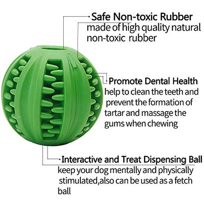 Dog Ball Toy - Interactive Dog Enrichment, Mental Stimulation Treat Embedding Rubber Ball Reduce Boredom (2 inches) - size: 2 inches