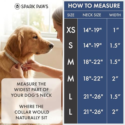 Spark Paws Tactical Dog Collar - Heavy Duty, Premium Quality, Thick and Durable for Large and Medium Dogs - Black - M - color: Black, size: M: 18"-22" [2" wide]