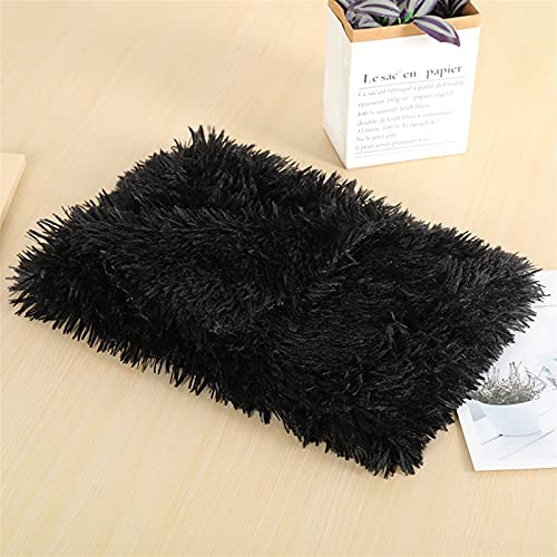Pet Faux Fur Calming Blanket Soft Dog Cat Protector with Two-Side Fur, Thick Shaggy Bed Throws Pet Blankets Soft Fuzzy Microfibe Cat Throw Bed Couch Washable 22"x14" Inch Black - color: Black, size: 22"x14" Inch