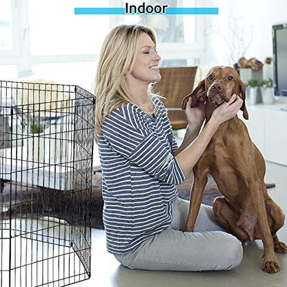 Dkeli Pet Playpen, 8 Panel Metal Portable Foldable Indoor Outdoor Cat Puppy Exercise Pen Folding Animal Wire Yard Dog Fence Crate Kennel for Small Medium Large Dog - size: 36"x8 Panels