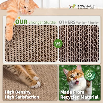 CAPHAUS Infinity Cat Scratcher Lounger, Reversible Scratcher, Large Cat Scratching Pad, Cat Scratching Board, Scratch Pad for Indoor Cats, White - size: White