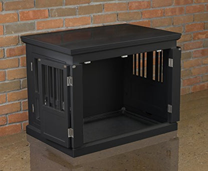 Merry Products Triple Door Medium Dog Crate, Dog Kennel, Dog Cage - color: Black