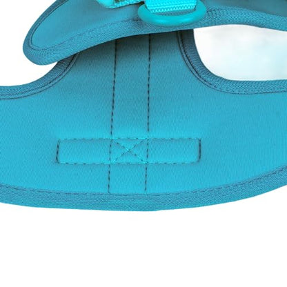 Adjustable Soft Breathable Escape Proof Dog Vest Harness, Pet Chest Harness for Small Dogs and Puppies, Bright Color Safety Design with Dual D Rings for Walking and (S) - color: Blue