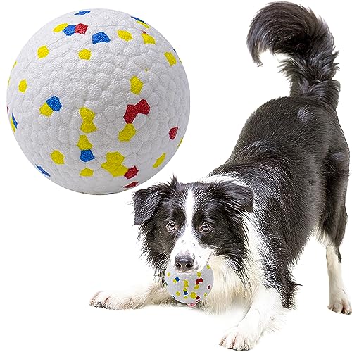 Dog Balls Toys for Aggressive Chewers, Indestructible Durable Bouncy Floating Balls for Dogs to Fetch, Durable Solid Rubber Ball for Training Dog - color: Toy Ball-Red (Pack of 1), size: Small