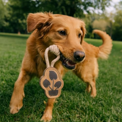 Natural Jute Dog Chew Toy – Tough & Durable Plant-Shaped Puppy Toy, Safe Teething Chew, Interactive Training & Play Toy for Small, Medium & Large Dogs - style: Plant Shape