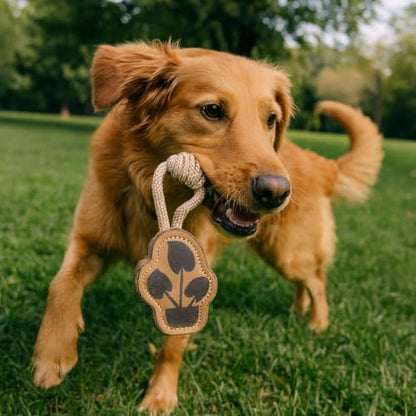 Natural Jute Dog Chew Toy – Tough & Durable Plant-Shaped Puppy Toy, Safe Teething Chew, Interactive Training & Play Toy for Small, Medium & Large Dogs - style: Plant Shape
