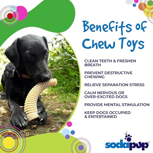 SodaPup Honey Bone Antler – Ultra Durable Dog Chew Toy Made in USA from Non-Toxic, Pet Safe, Food Safe, Nylon Material for Clean Teeth, Fresh Breath, Problem Chewing, Calming Nerves, & More - color: Honey Nylon Bone Antler Brown