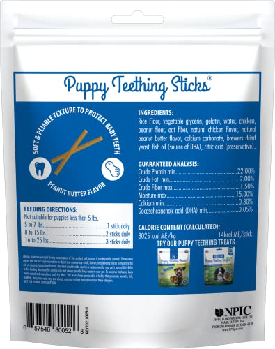 N-Bone Puppy Teething Sticks Peanut Butter Flavor, 3.74-oz Bag - size: 3.7 Ounce (Pack of 1)