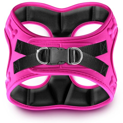 Comfort Fit Dog Harness Soft Padded No Pull Harness with Adjustable Buckles for Small Medium Large Dogs Step in Pet Vest with Easy Control Handle for Walking Jogging Running Training Dogs & Puppies - color: Pink, size: S (Chest 14.5"-17")