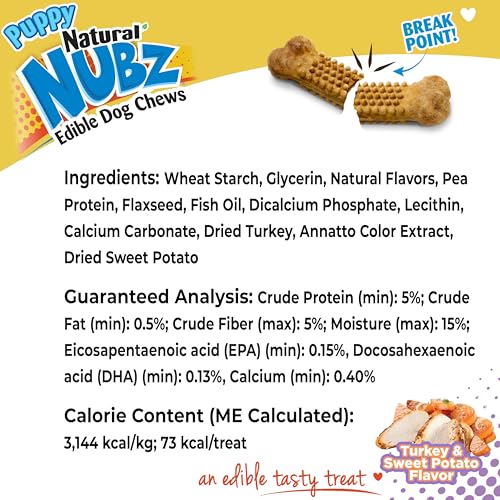 Nylabone Puppy Gift Box, Includes 3 Strong Puppy Chew Toys and 1 Natural Treat Bone for Puppies, Gifts for Puppies, Small Dogs - Up to 25 lbs., 4 Pack - size: Puppy (4 Count)