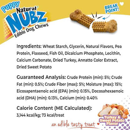 Nylabone Puppy Gift Box, Includes 3 Strong Puppy Chew Toys and 1 Natural Treat Bone for Puppies, Gifts for Puppies, Small Dogs - Up to 25 lbs., 4 Pack - size: Puppy (4 Count)