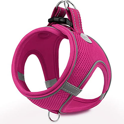 Joytale Small Dog Harness, Breathable Mesh Step-in Vest, Reflective Soft Padded Harnesses for Cats and Puppies Dogs, Hot Pink, XXXS - color: HotPink, size: XXXS--Chest: 10.5-12''