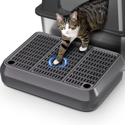 Large Cat Litter Box Step/Ramp16 x11 Anti-Tracking Litter Catcher Mat Double Layer Washable Kitty Trapping Tary Easy Clean, Also for Kitten & Elderly Cats Ramp