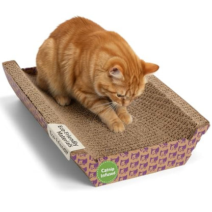 SmartyKat Super Scratcher Chaise Corrugated Cat Scratcher, Catnip Infusion Technology - Brown, One Size - size: One Size, style: Super Scratcher (Catnip Infused)