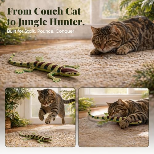 CiyvoLyeen Lizard Catnip Toys Chew Bite Resistant Toys for Indoor Cats Boredom Relief Teeth Cleaning Interactive Funny Cute Kitten Cat Lover Gifts Christmas Birthday Presents Set of 4 - style: 4 Lizards