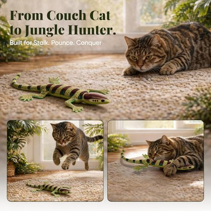 CiyvoLyeen Lizard Catnip Toys Chew Bite Resistant Toys for Indoor Cats Boredom Relief Teeth Cleaning Interactive Funny Cute Kitten Cat Lover Gifts Christmas Birthday Presents Set of 4 - style: 4 Lizards